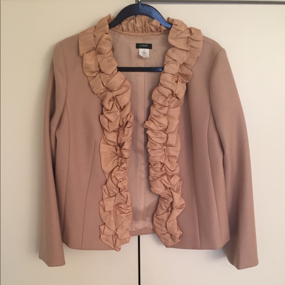 J.Crew Wool Pleated Silk Chimera Jacket
